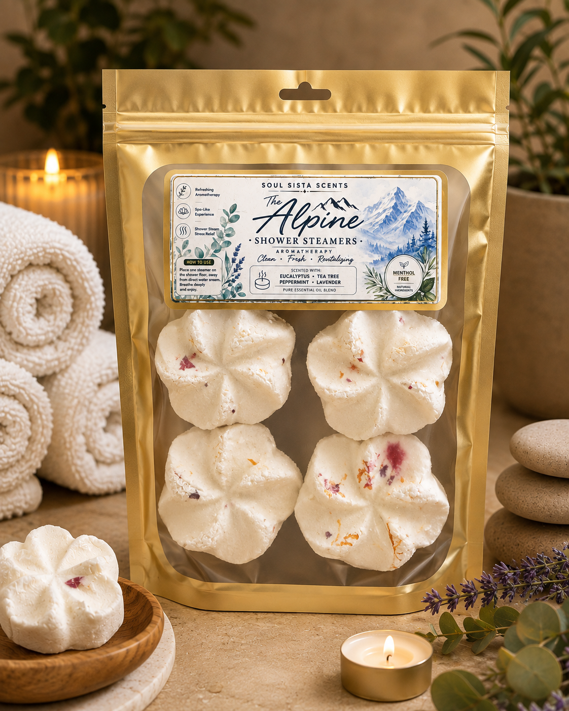 Fresh Eucalyptus Aromatherapy Shower Steamers | The Alpine