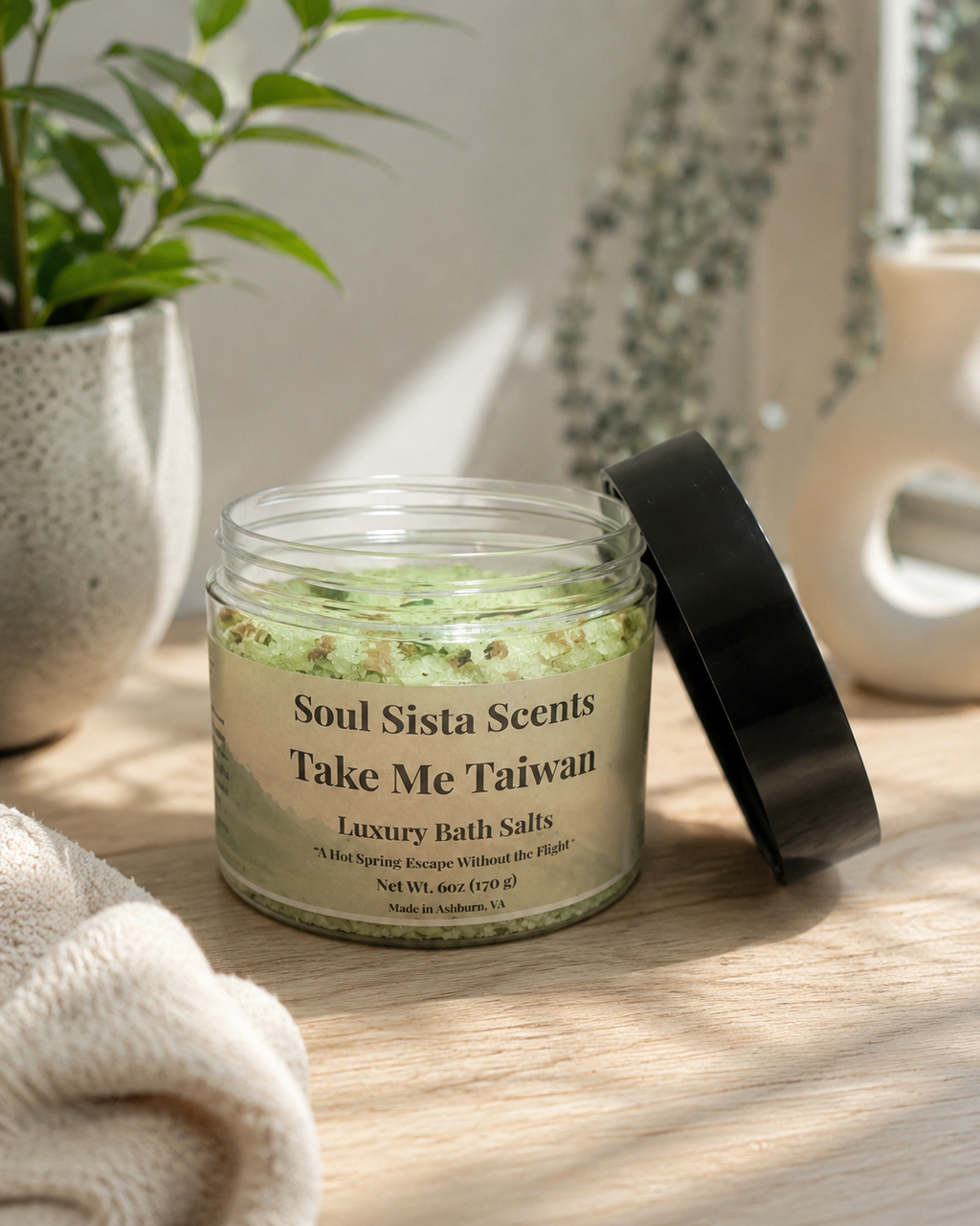 Take Me Taiwan Bath Salts | Exotic Botanical Soak | 6-oz