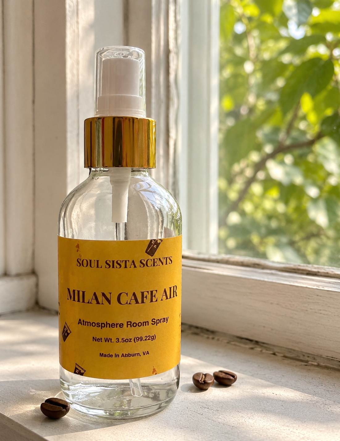 Milan Café Air Atmosphere Spray | Coffeehouse Inspired Room & Linen Mist | Warm Home Fragrance Spray