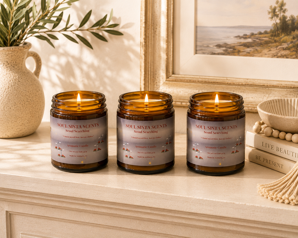 Warm Cashmere & Coffee Scented Candle – Seoul Searching