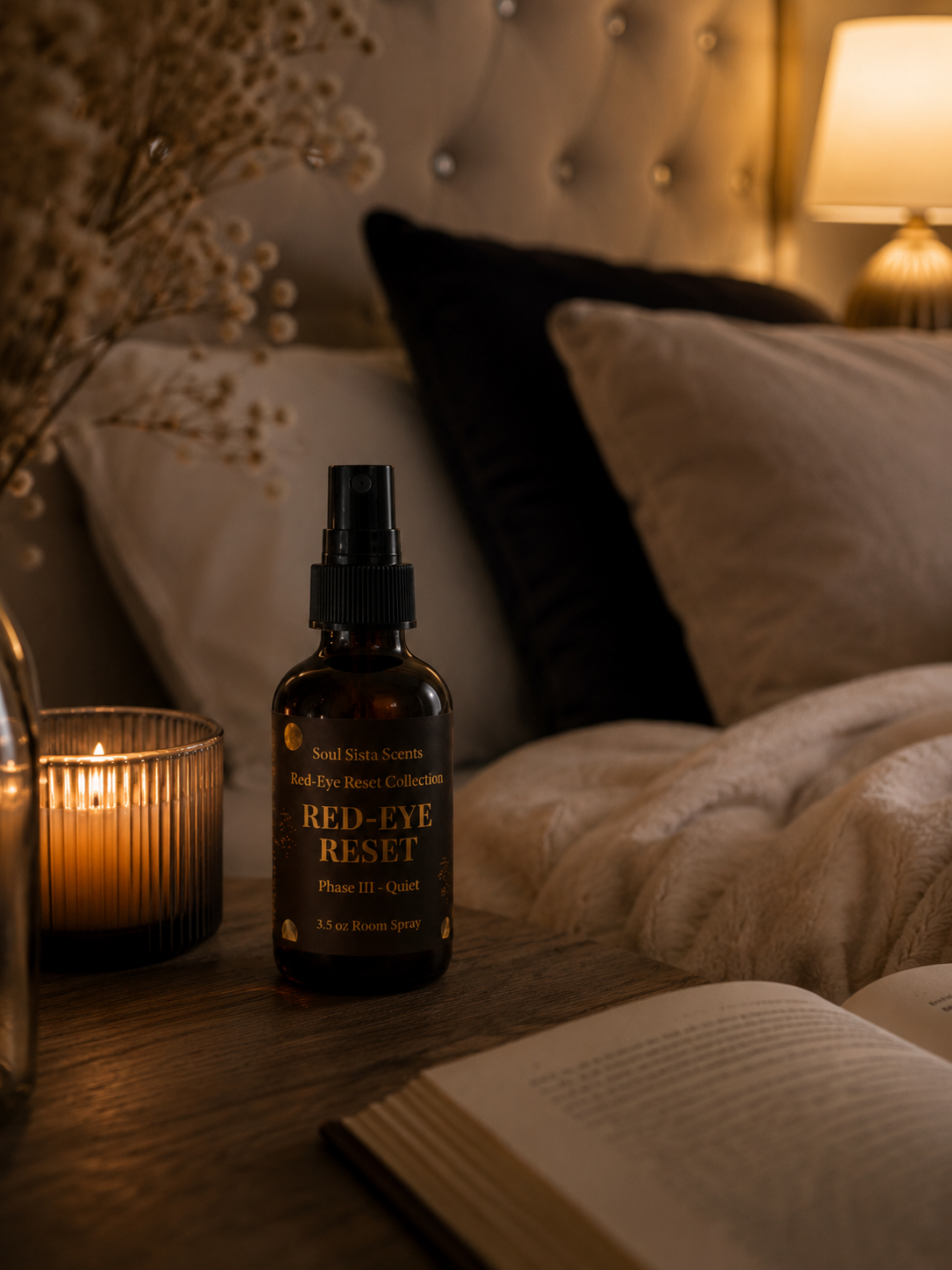 Relaxing Room + Linen Spray – Red Eye Reset™ Phase III: Quiet