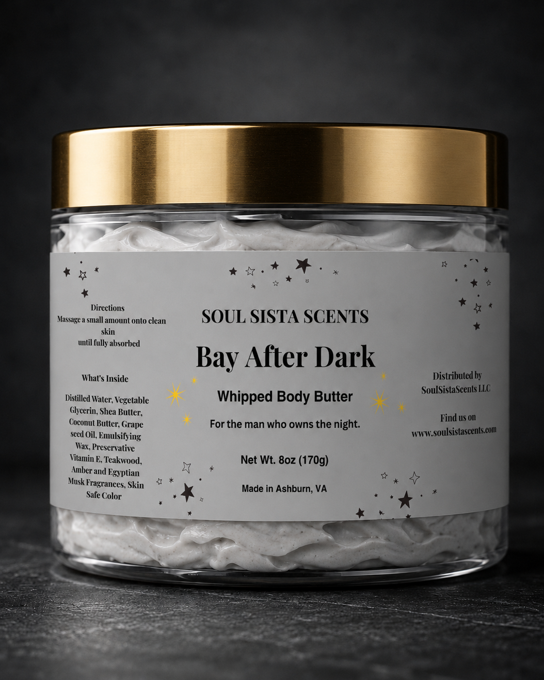 Body Butter for Men – 6 oz Bay After Dark Teakwood, Egyptian Musk & White Musk