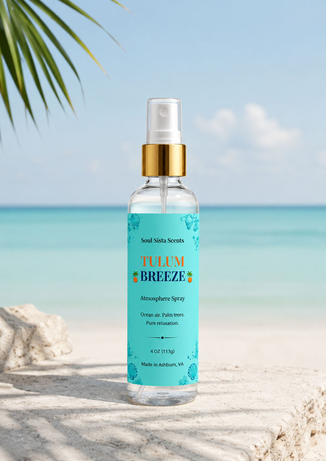 Tulum Breeze Atmosphere Spray | Coastal Room & Linen Mist | Tropical Home Fragrance Spray