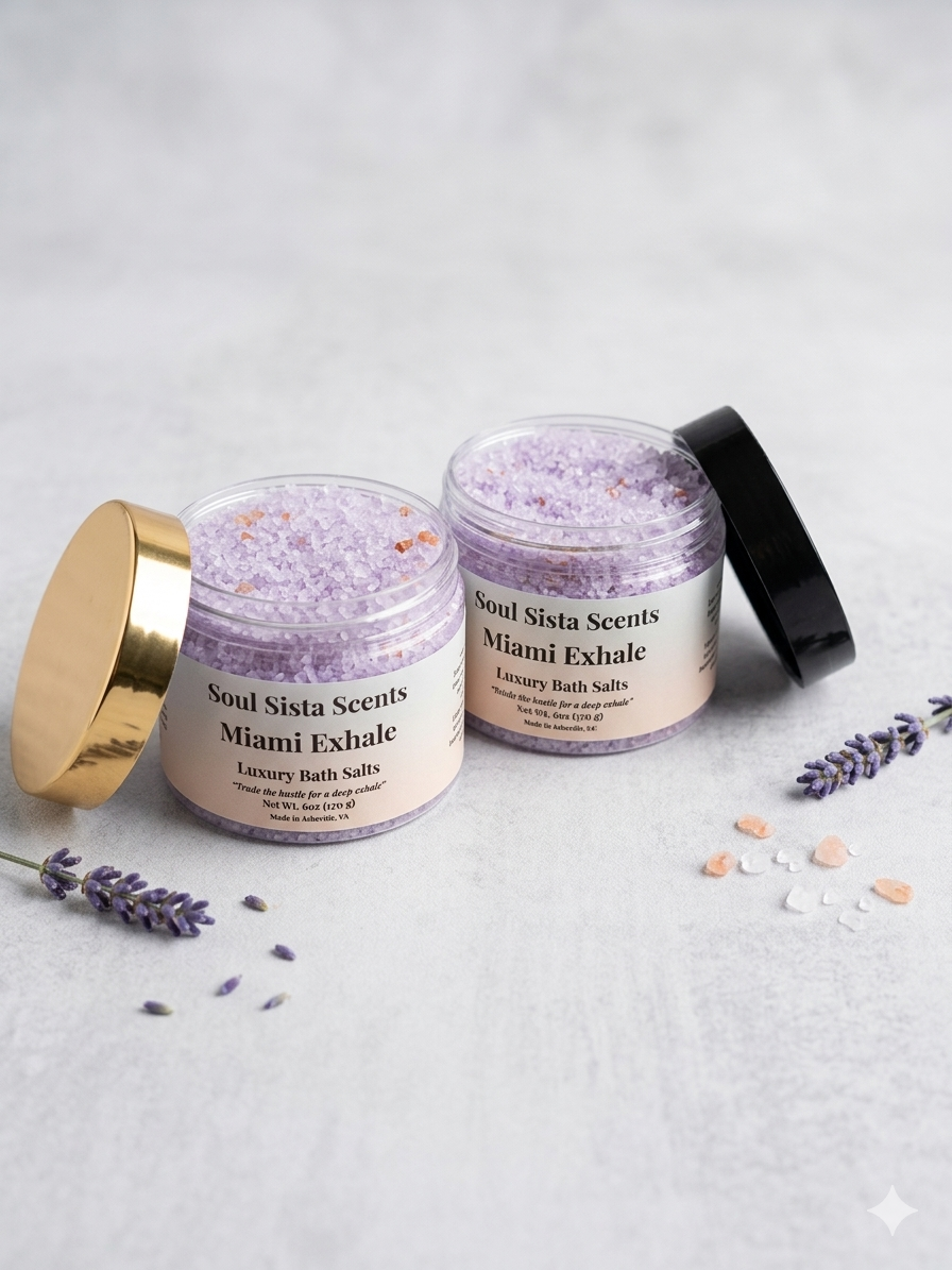 Miami Exhale Bath Salts | Vibrant & Reviving Soak | 6-oz