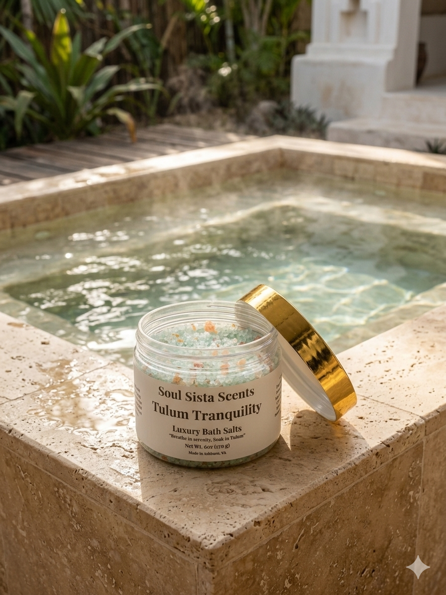 Tulum Tranquility Bath Salts | Boho-Chic Spa Ritual | 6-Oz
