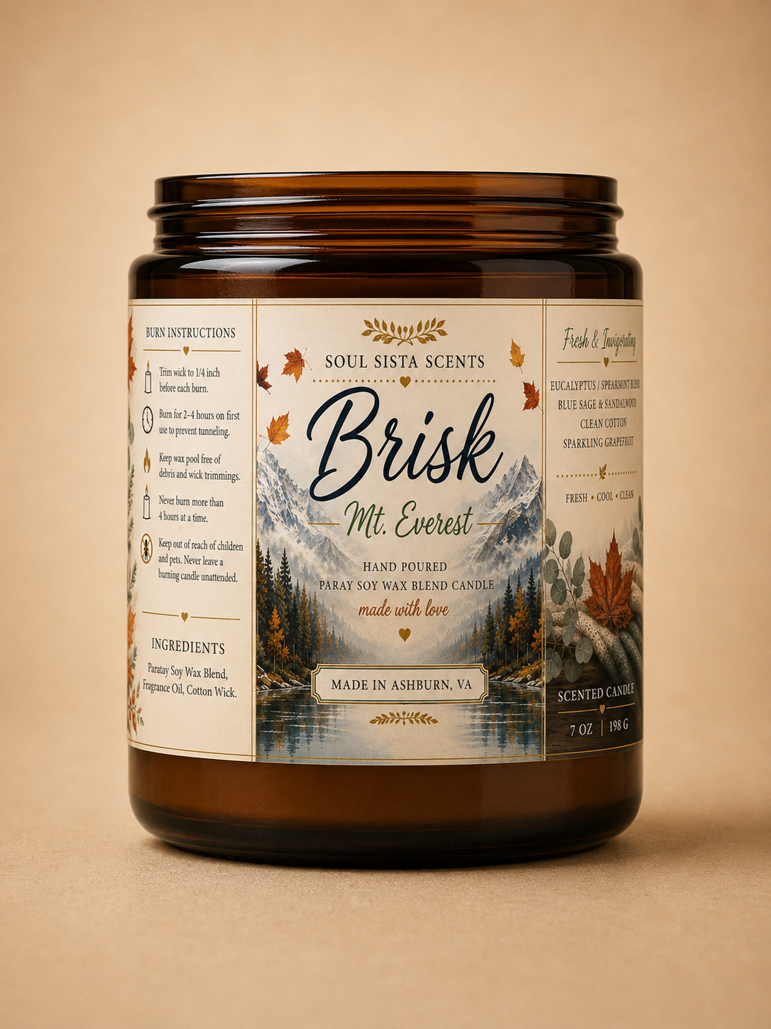 Fresh Eucalyptus Fall Candle | Brisk Mt. Everest