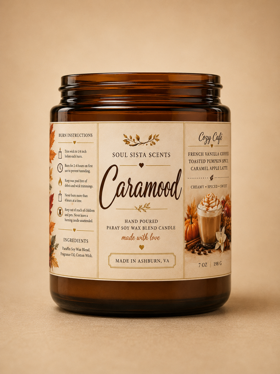 Cozy Fall Coffee & Pumpkin Spice Candle | Caramood