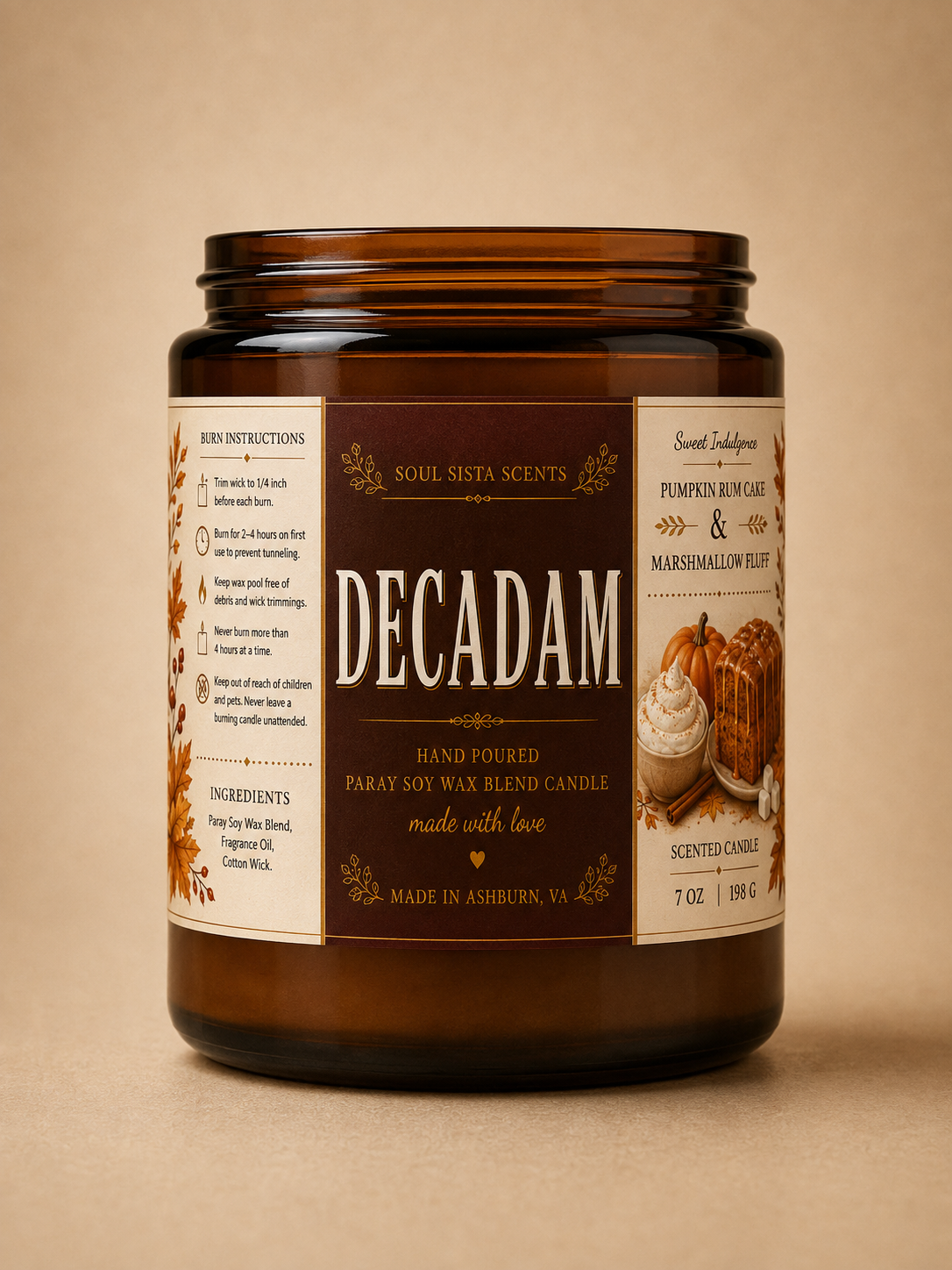 Sweet Pumpkin Bakery Candle for Cozy Fall Nights | Decadam