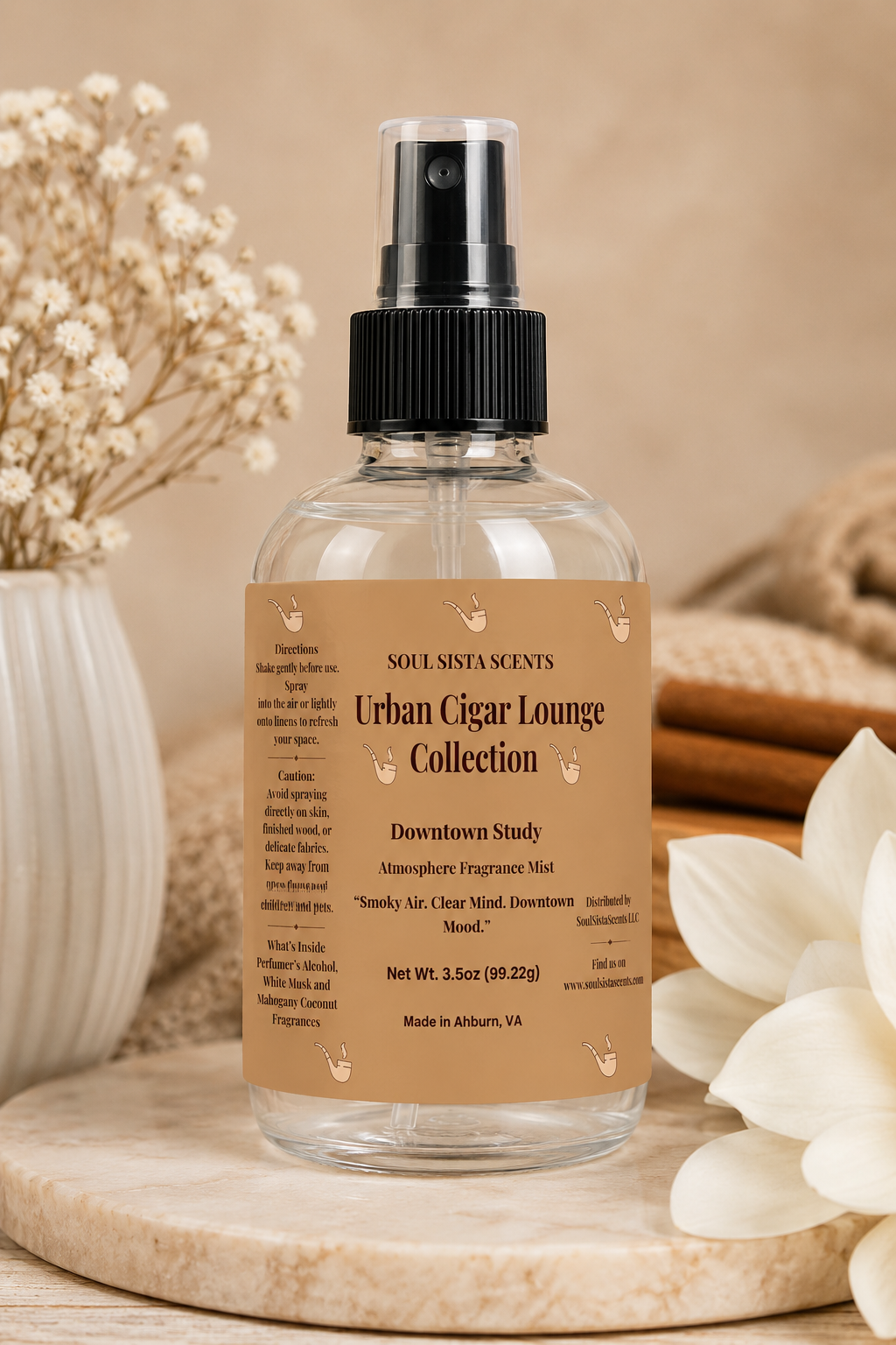 Refreh After a Smoky Night – Mahogany Coconut & White Musk Hair, Fabric & Room Spray | Downtown Study™