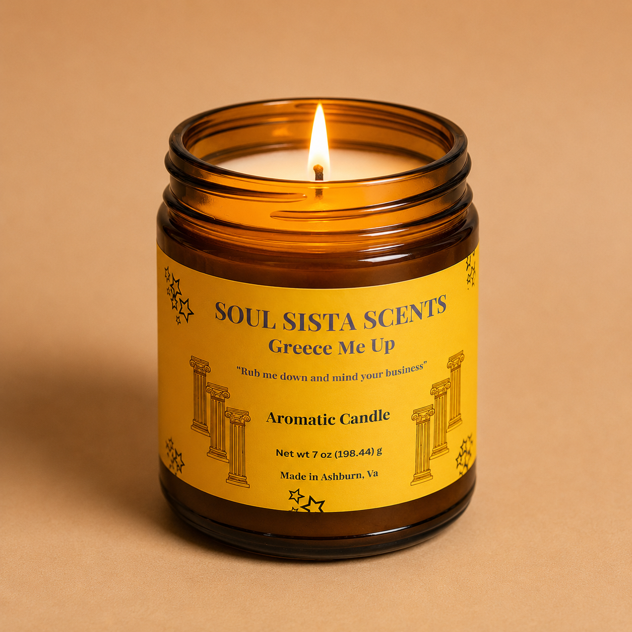 Fresh Clean Scented Candle – Lemon, Grapefruit & Fir | Greece Me Up™
