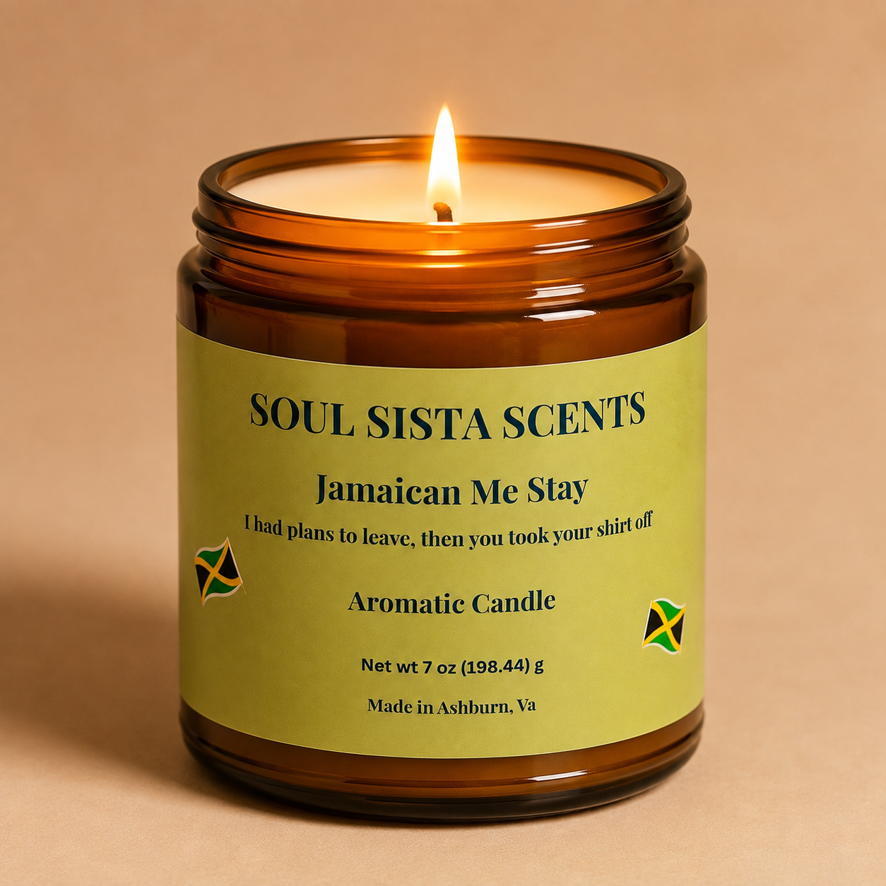 Warm Coconut Musk Scented Candle – Sophisticated Tropical Home Fragrance | Jamaican Me Stay™