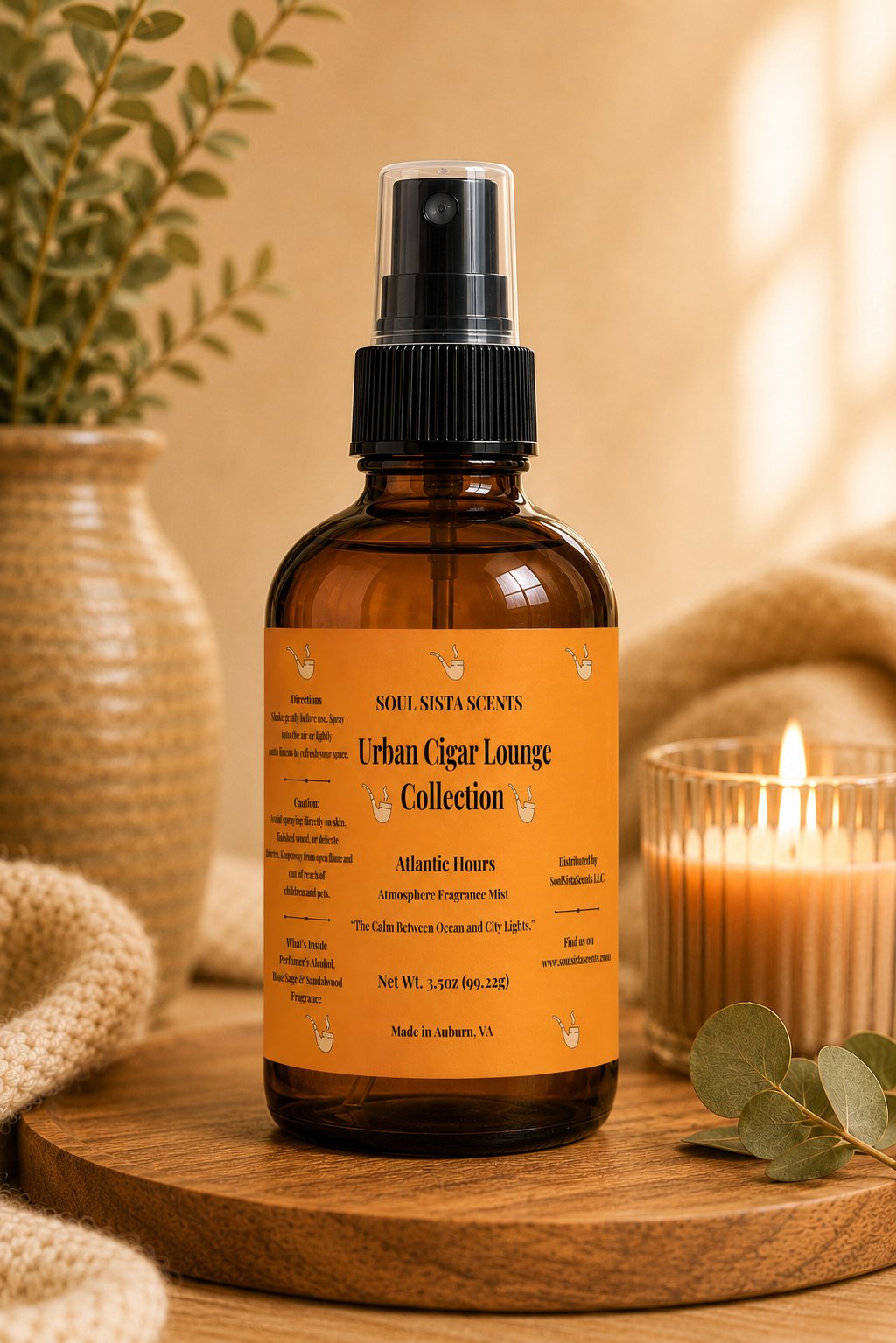 Leave the Smoke Behind – Fresh Sage & Sandalwood Hair, Fabric & Room Spray | Atlantic Hours™