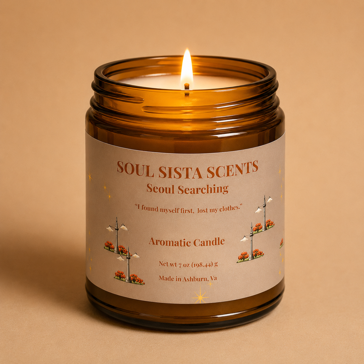 Cozy Vanilla Cashmere Scented Candle – Almond Biscotti + Soft Musk | Seoul Searching™